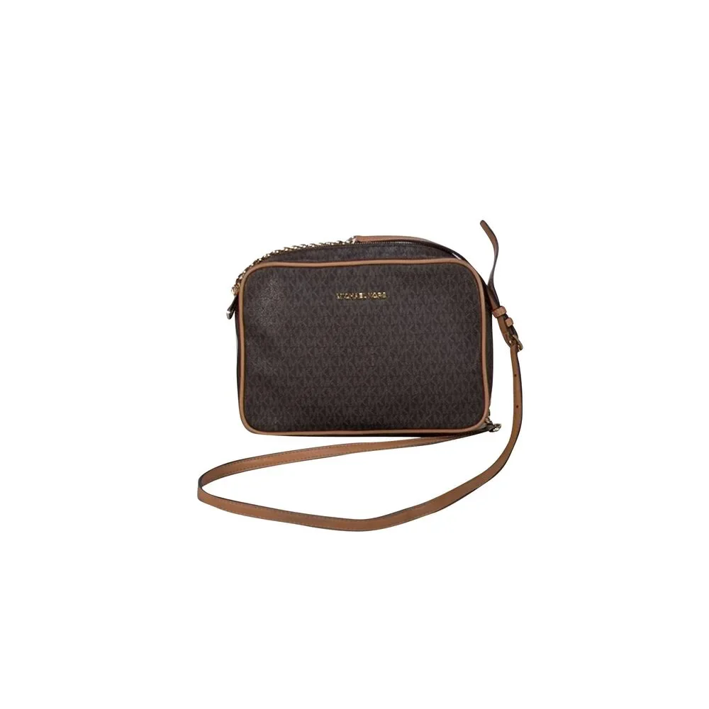 Michael Kors - Brown Monogram Print Crossbody Bag